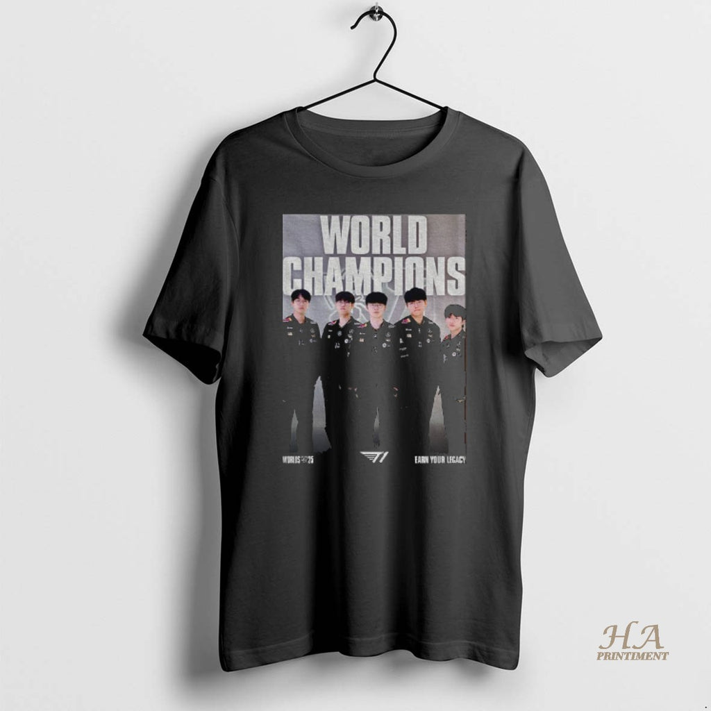 Official T1 World Champions League Of Legends Worlds 2025 Victory T-Shirts, Hoodie, Sweatshirt | InkNestWear.com