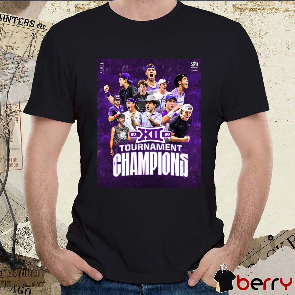 TCU Horned Frogs Men’s Tennis 2026 Big 12 Tournament Champions Poster t-shirt