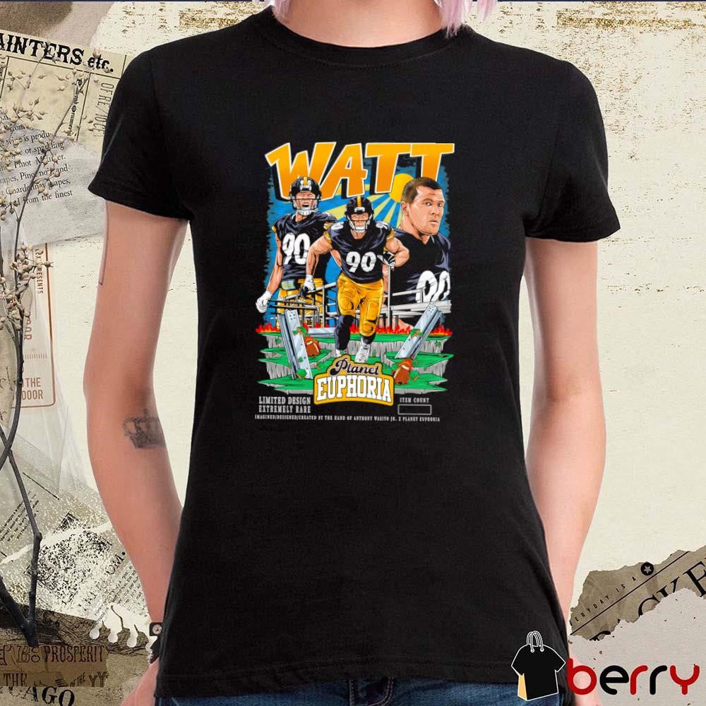 TJ Watt V2 Pittsburgh Steelers Football NFL Planet Euphoria Painting t-shirt