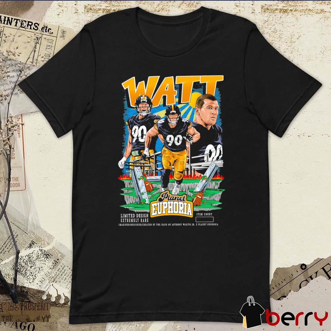 TJ Watt V2 Pittsburgh Steelers Football NFL Planet Euphoria Painting t-shirt