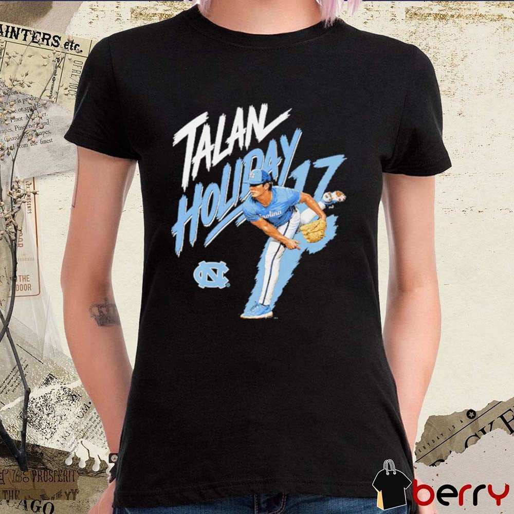 Talan Holiday UNC North Carolina Tar Heels NCAA Paintbrush t-shirt