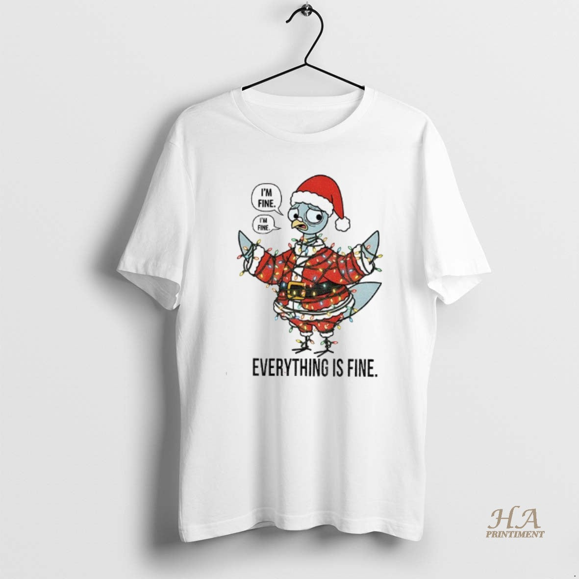 Official Teacher Pigeon Im Fine Im Fine Everything Is Fine Merry Christmas T-Shirts, Hoodie, Sweatshirt | InkNestWear.com