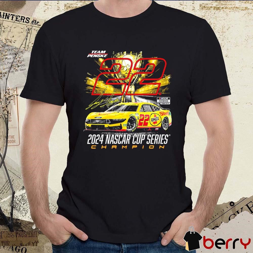 Team Penske Joey Logano 2024 NASCAR Cup Series Champion Champion 3X Signature t-shirt