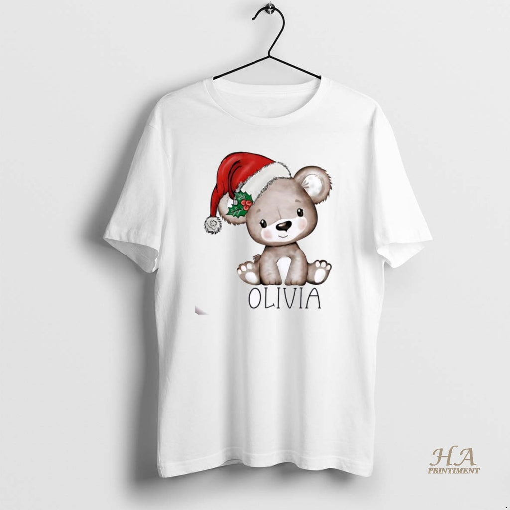 Official Teddy Bear Xmas Babys First Christmas Personalized Ornaments White T-Shirts, Hoodie, Sweatshirt | InkNestWear.com