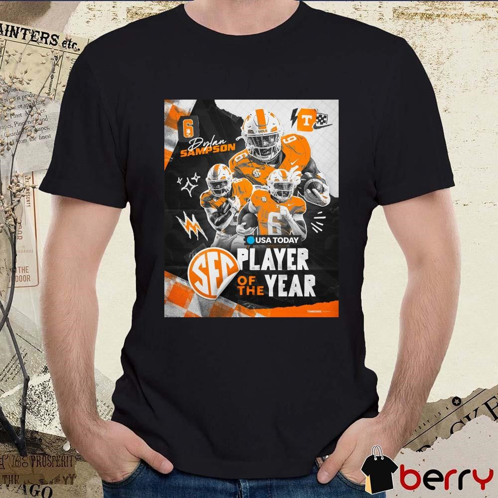 Tennessee Vols Dylan Sampson 2024 SEC Player of the Year USA Today Poster t-shirt