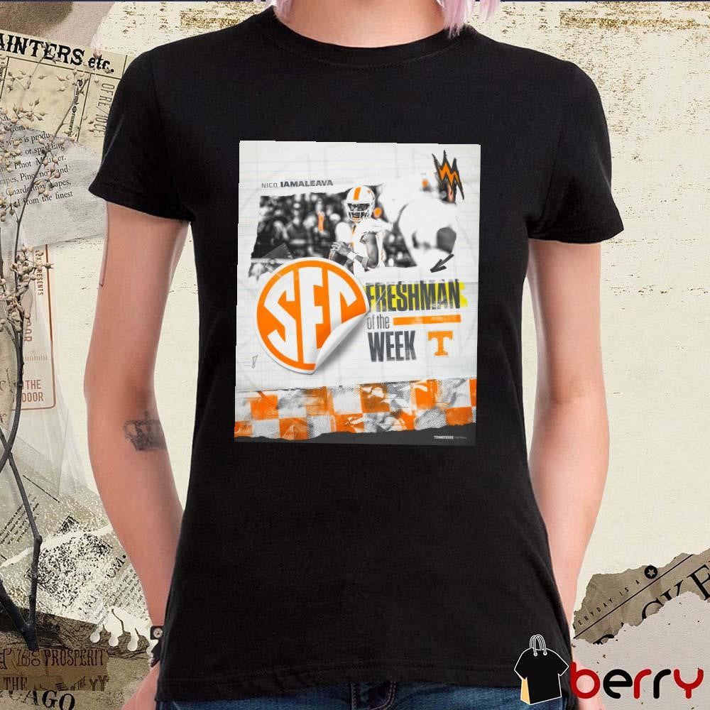 Tennessee Vols Nico Iamaleava SEC Player Freshman Of The Week 2024 Poster t-shirt