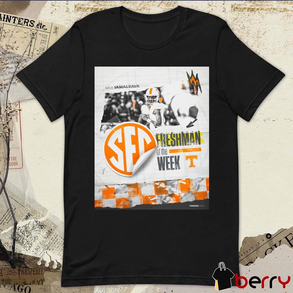 Tennessee Vols Nico Iamaleava SEC Player Freshman Of The Week 2024 Poster t-shirt