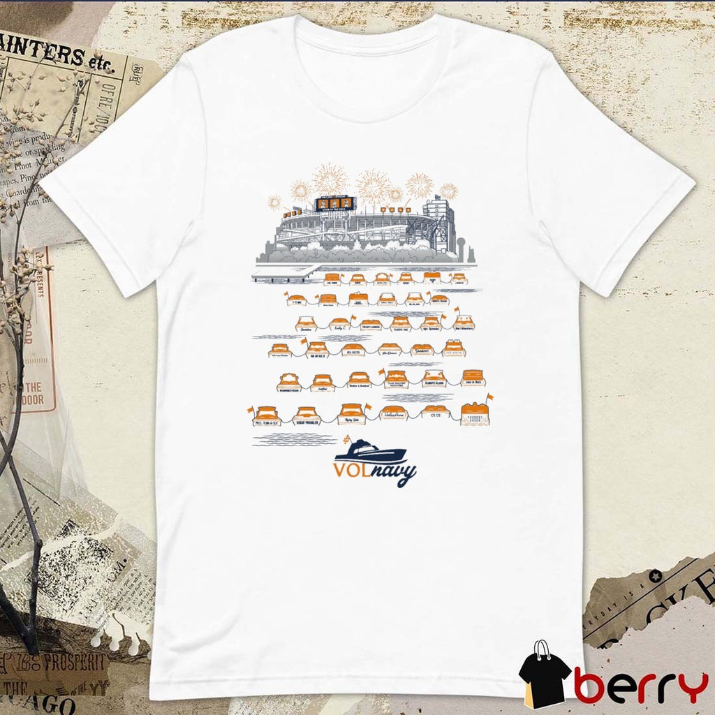 Tennessee Volunteers football Team Vol Navy Raft Up at Neyland Stadium Graphic t-shirt