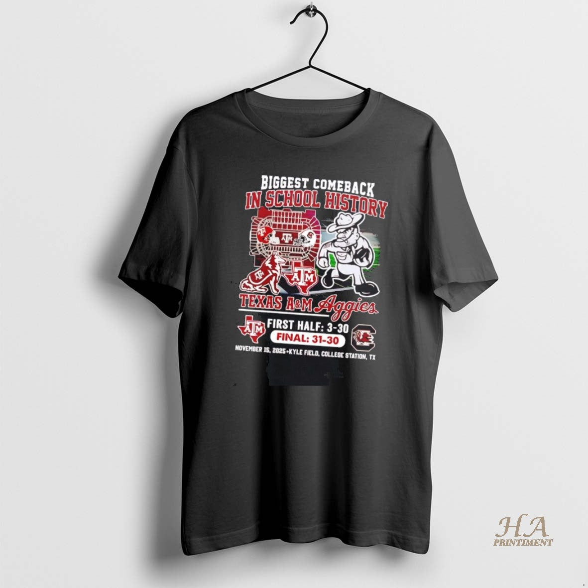 Official Texas Am Aggies 2025 Biggest Comeback In School History T-Shirts, Hoodie, Sweatshirt | InkNestWear.com