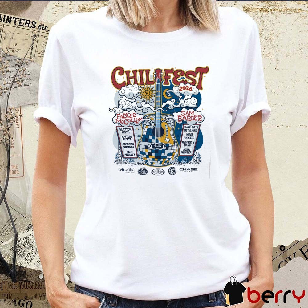 Texas A&M Aggies 2026 Chilifest Lineup Music Festival Parker McCollum and Sam Barber t-shirt