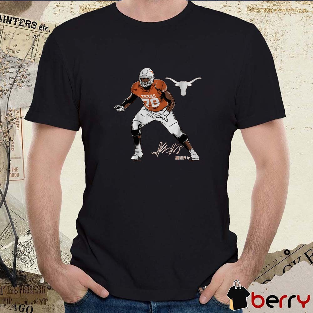 Texas Longhorn Football NCAA Kelvin Banks Superstar Pose Signature t-shirt