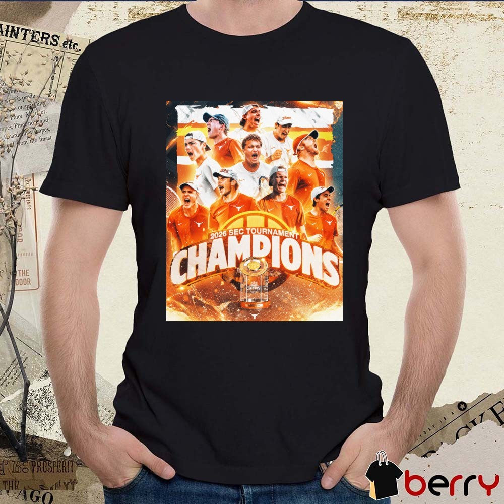 Texas Longhorns Men’s Tennis 2026 SEC Tournament Champions Poster t-shirt
