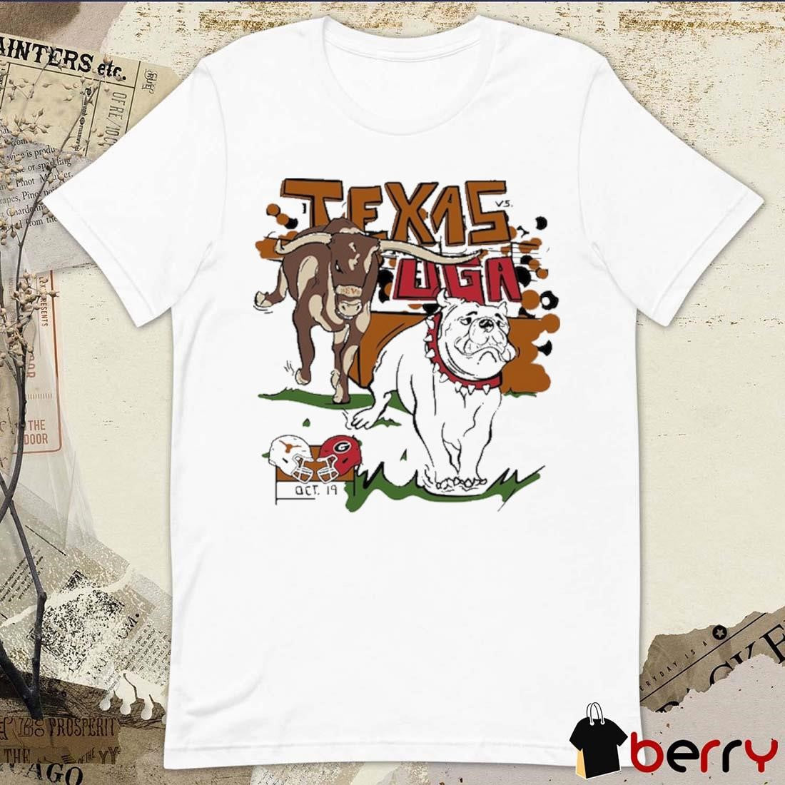 Texas Longhorns vs. Georgia Bulldogs Oct 19 2024 Matchup t-shirt