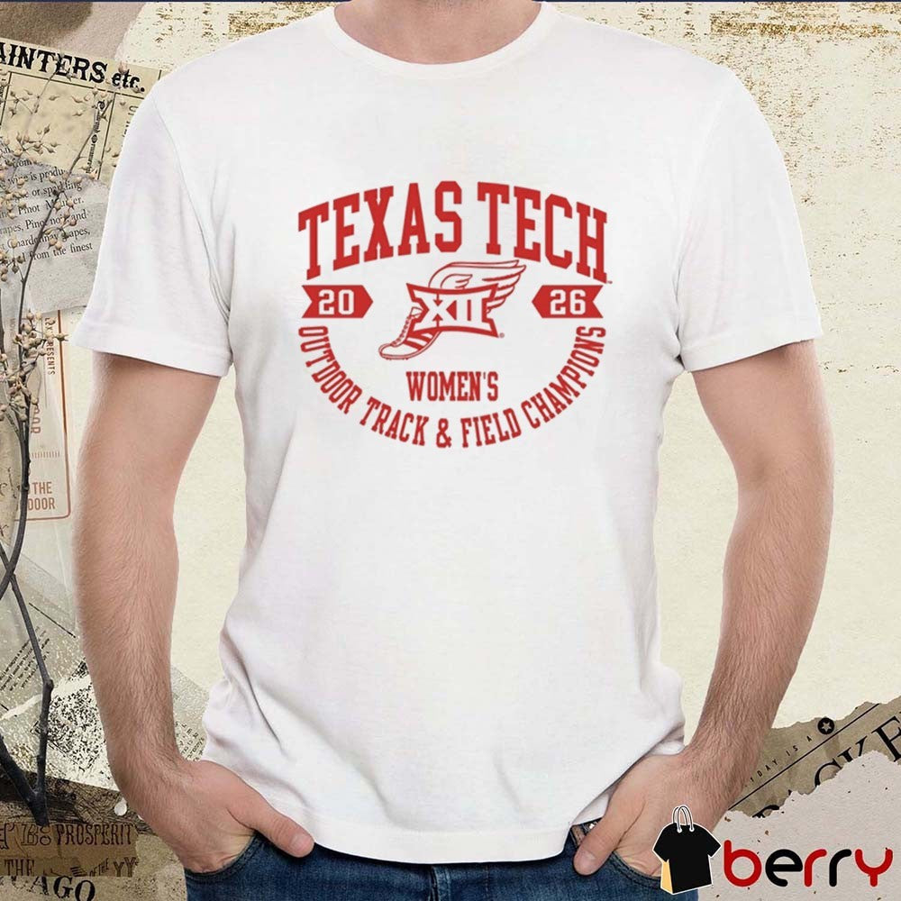 Texas Tech Red Raiders Big 12 Pop Up Tee 2026 Women’s Outdoor Track & Field Champions t-shirt