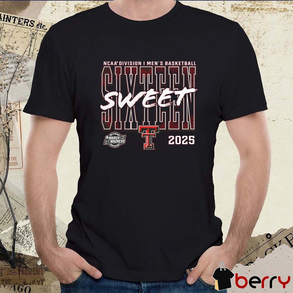 Texas Tech Red Raiders NCAA Division I Men’s Basketball Tournament March Madness Sweet Sixteen 2025 Graphic t-shirt