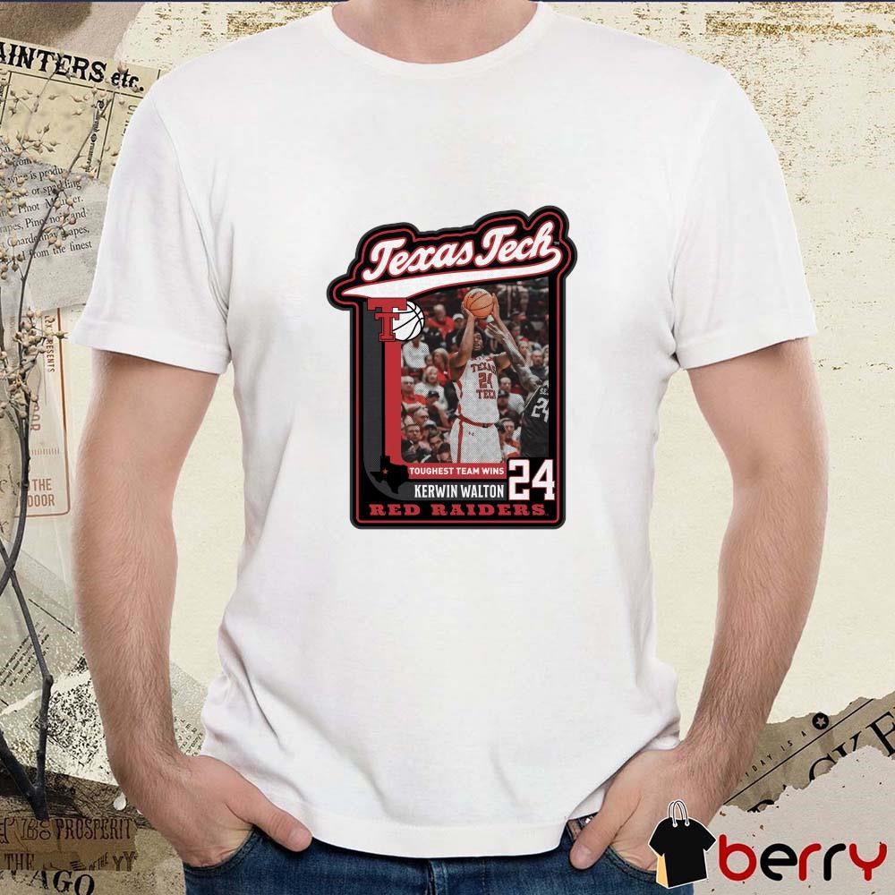 Texas Tech Red Raiders NCAA Toughest Team Wins Kerwin Walton 24 Action Shot t-shirt