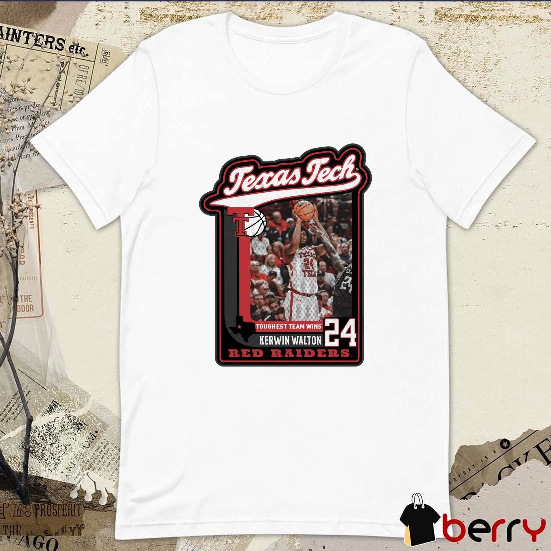 Texas Tech Red Raiders NCAA Toughest Team Wins Kerwin Walton 24 Action Shot t-shirt