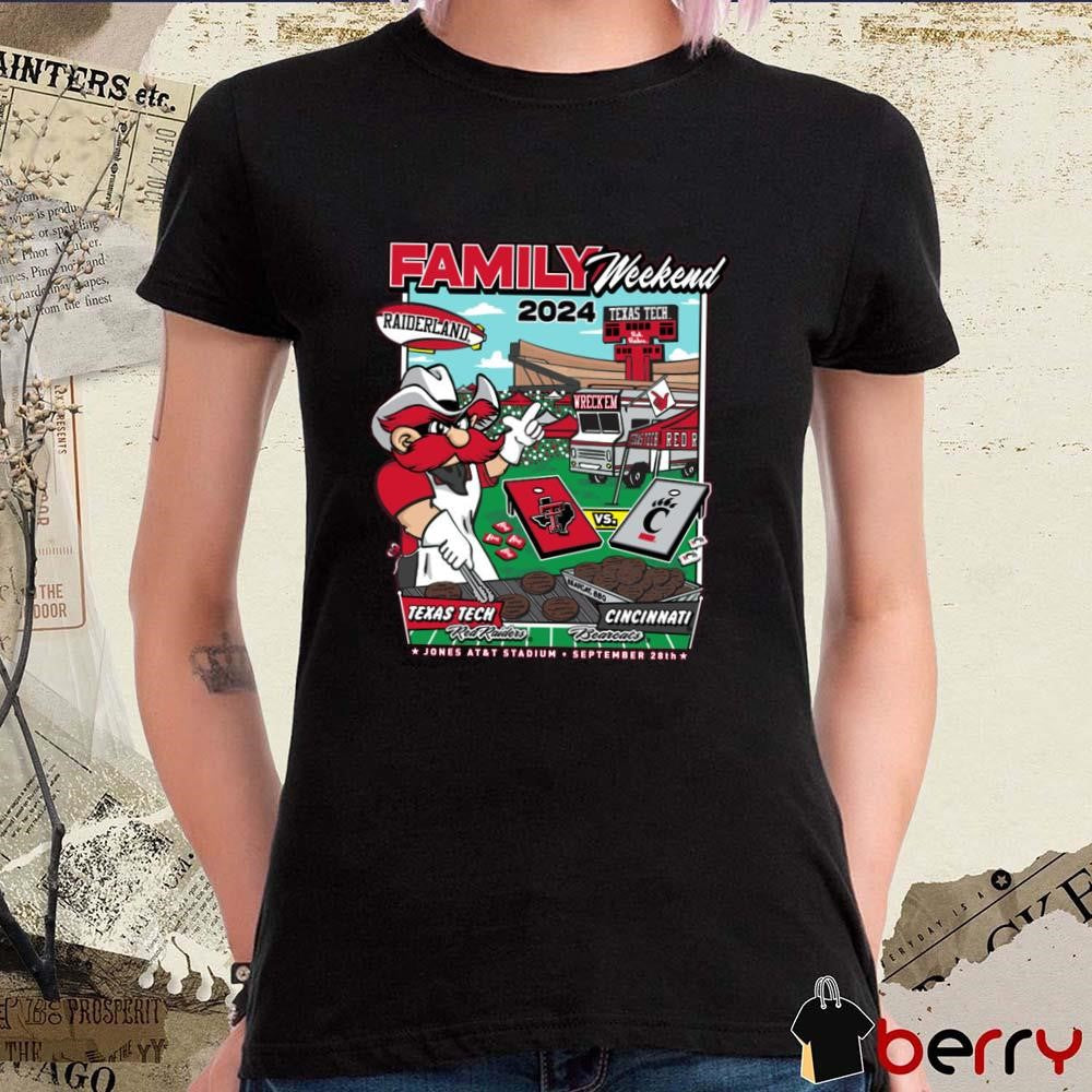 Texas Tech Red Raiders vs. Cincinnati Bearcats 2024 Family Weekend Gameday Jones AT&t Stadium Sep 28 t-shirt
