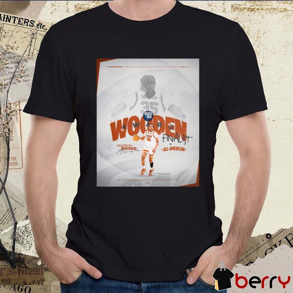 Texas Women’s Basketball Madison Booker 2026 Wooden Award Finalist All-American Signature Poster t-shirt