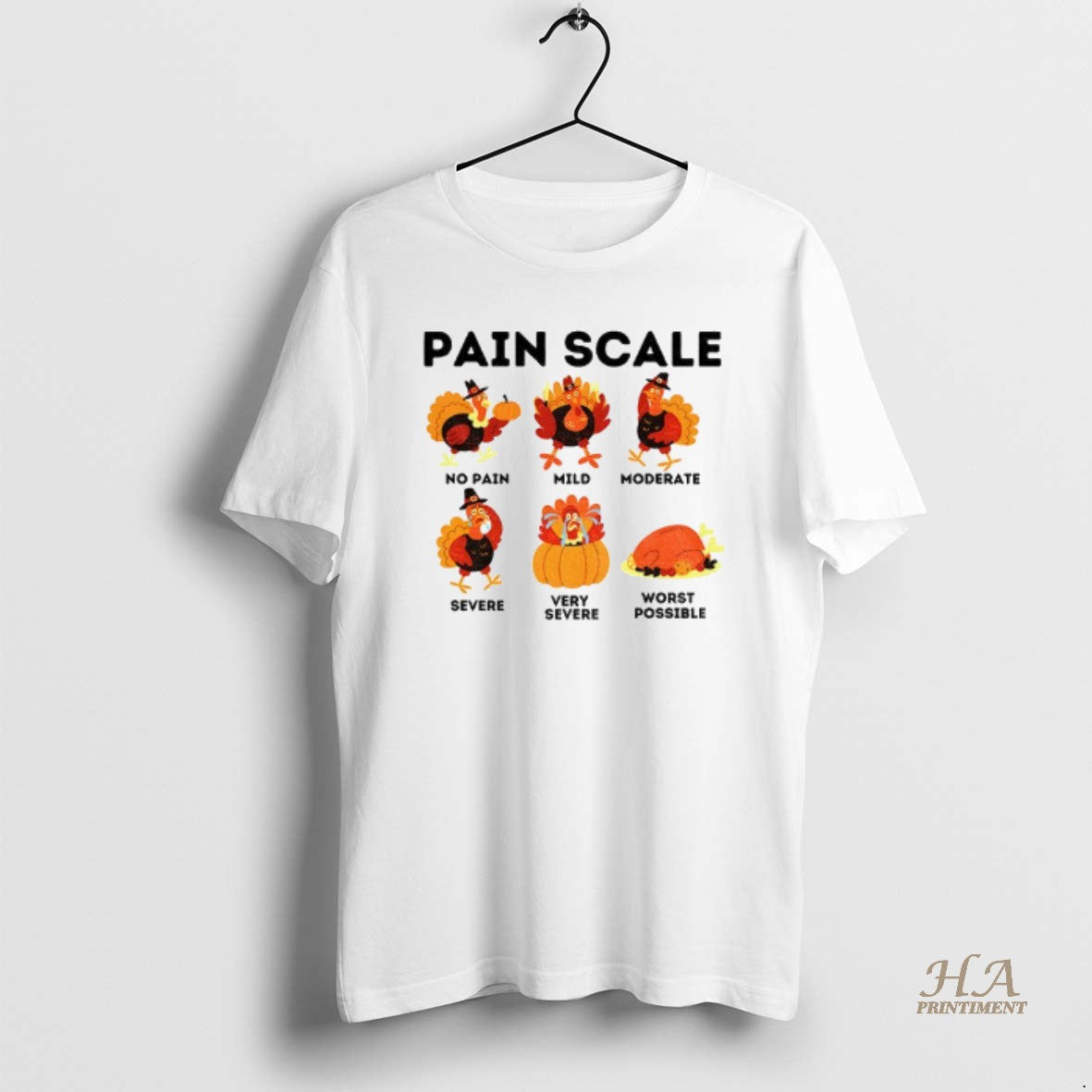 Official Thanksgiving Nurse Pain Scale Healthcare Worker T-Shirts, Hoodie, Sweatshirt | InkNestWear.com