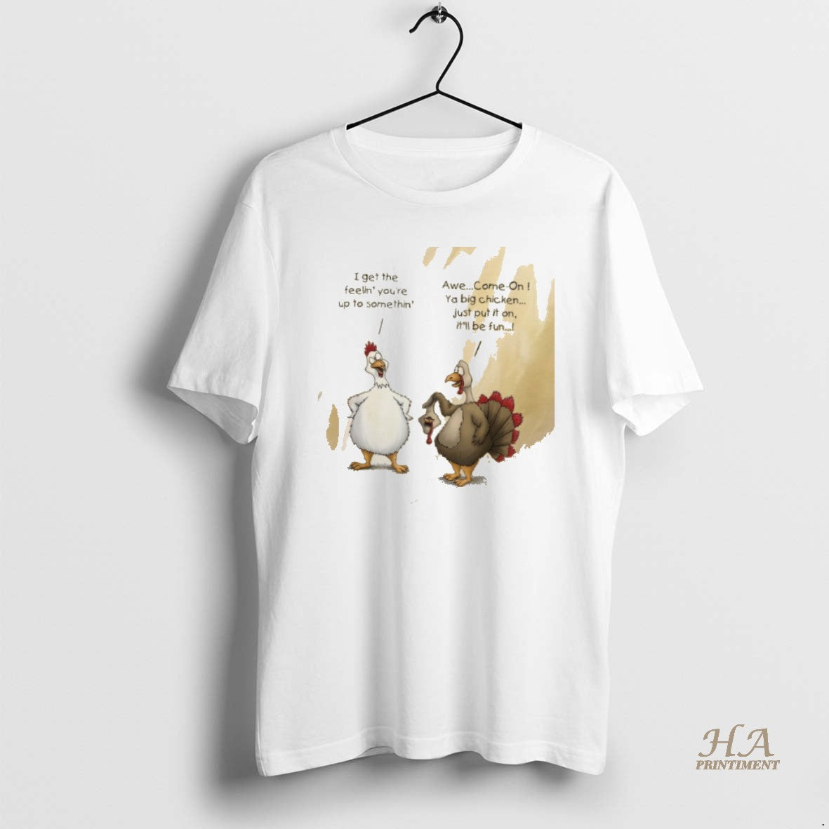Official Thanksgiving Turkey I Get The Feelin Youre Up To Somethin T-Shirts, Hoodie, Sweatshirt | InkNestWear.com