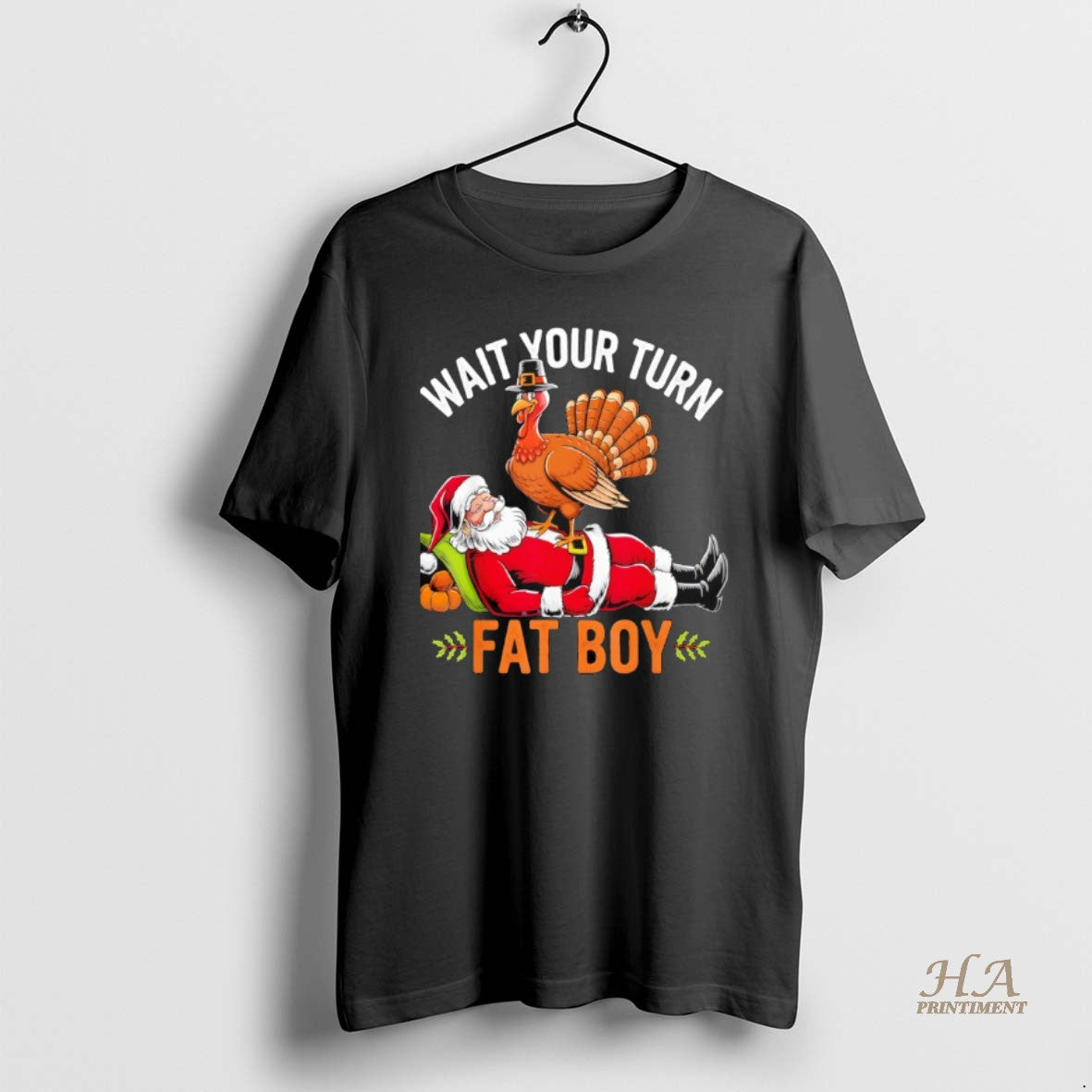 Official Thanksgiving Wait Your Turn Fat Boy Santa T-Shirts, Hoodie, Sweatshirt | InkNestWear.com