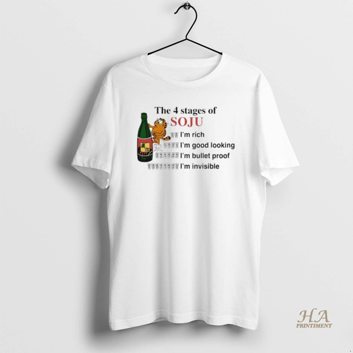 Official The 4 Stages Of Soju Im Rich Im Good Looking Im Bullet Proof Im T-Shirts, Hoodie, Sweatshirt | InkNestWear.com
