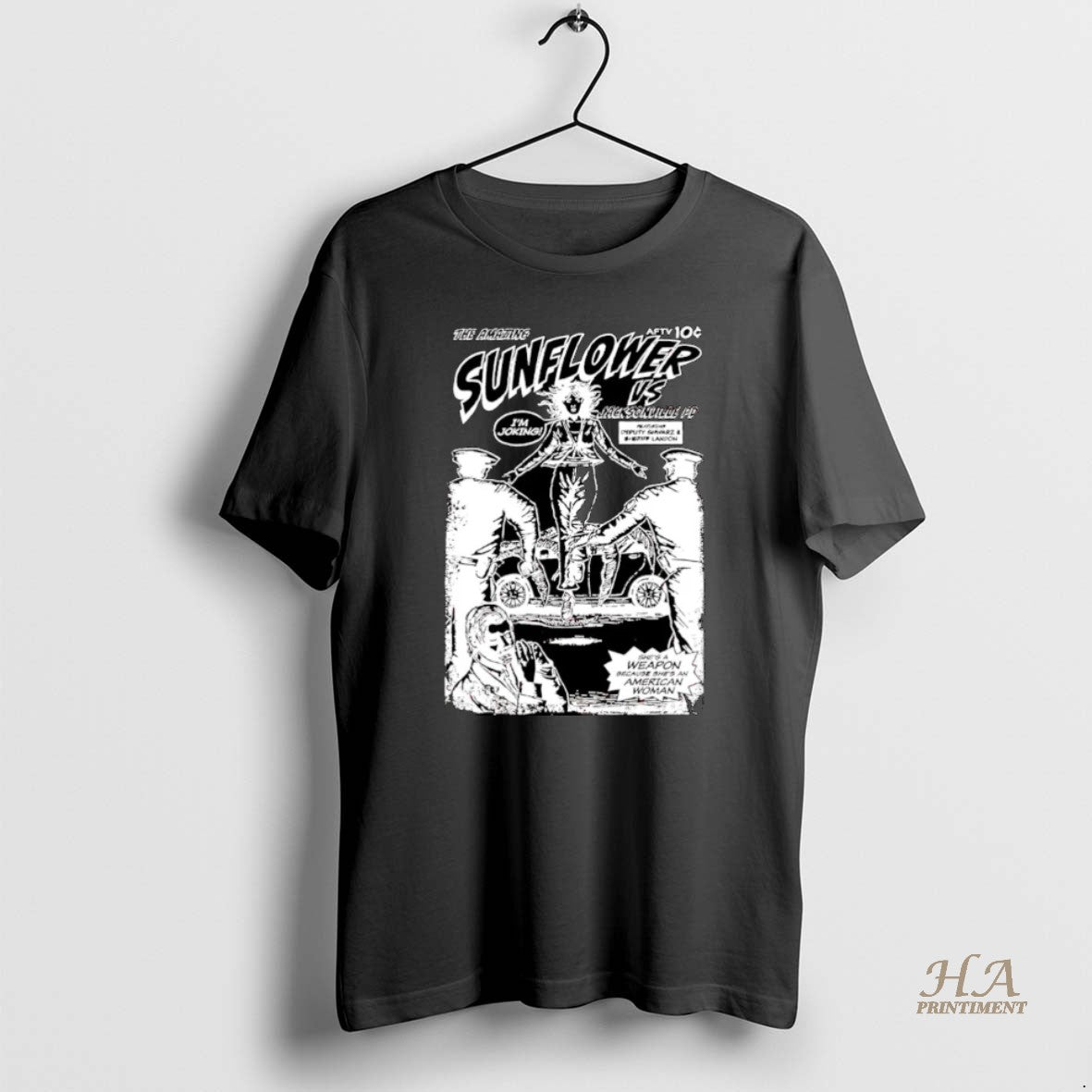 Official Amazing Sunflower Vs Jacksonville Pd Comic Book Im Joking T-Shirts, Hoodie, Sweatshirt