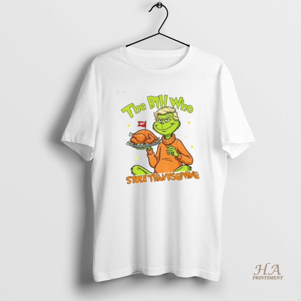 Official The Bih Who Stole Thanksgiving Trump Grinch Meme T-Shirts, Hoodie, Sweatshirt | InkNestWear.com
