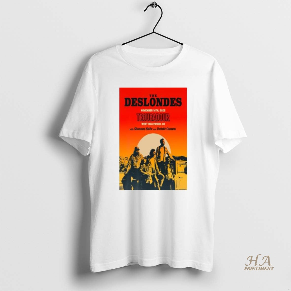 Official Deslondes West Hollywood Ca November 16 2025 Concert T-Shirts, Hoodie, Sweatshirt