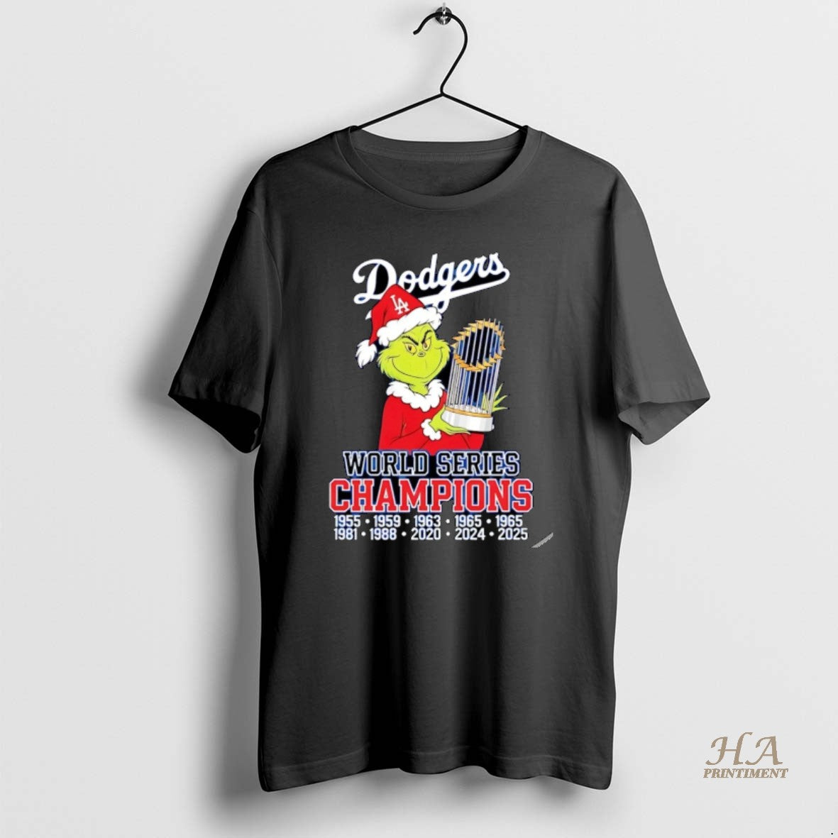 Official The Grinch Los Angeles Dodgers World Series Champions 2025 Christmas Christmas T-Shirts, Hoodie, Sweatshirt