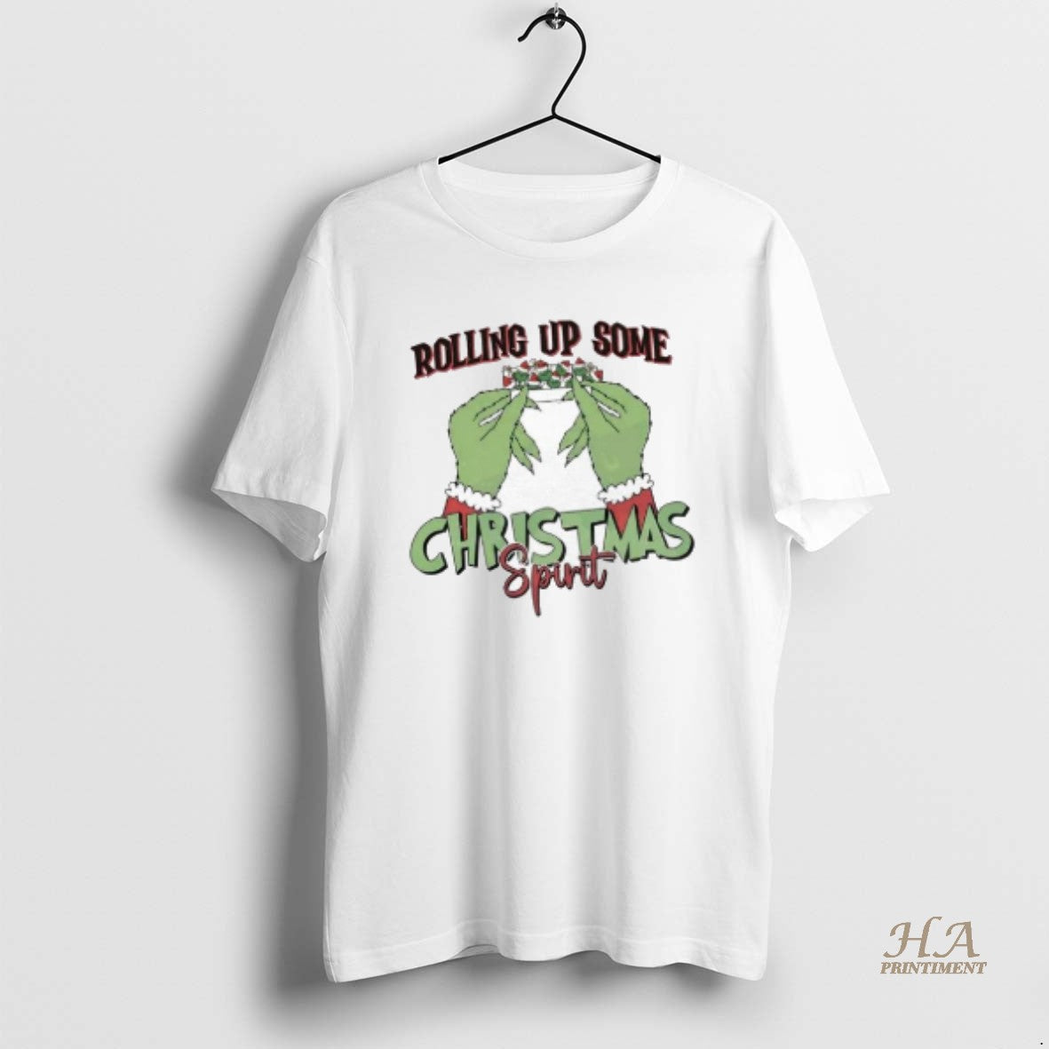 Official The Grinch Rolling Up Some Christmas Spirit T-Shirts, Hoodie, Sweatshirt | InkNestWear.com