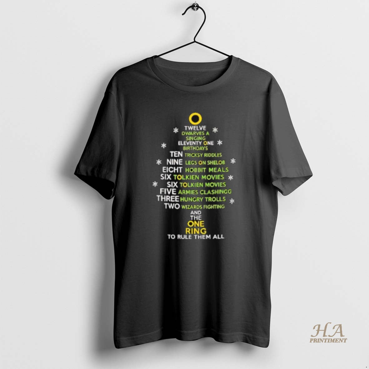 Official The One Ring Christmas Carol List Graphic T-Shirts, Hoodie, Sweatshirt | InkNestWear.com