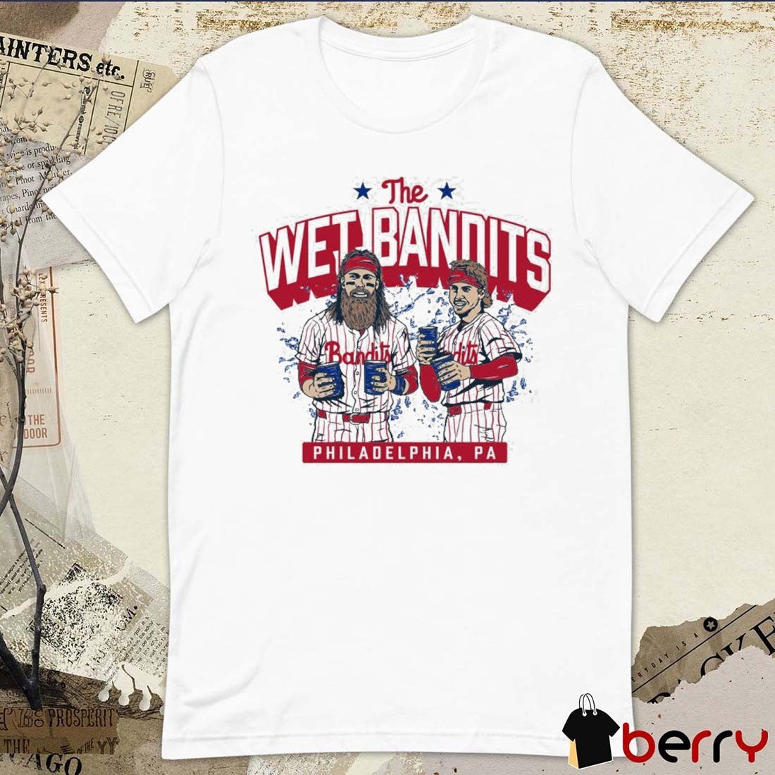 The Wet Bandits Philadelphia PA Bryson Stott and Brandon Marsh Philadelphia Phillies MLB Baseball Painting t-shirt
