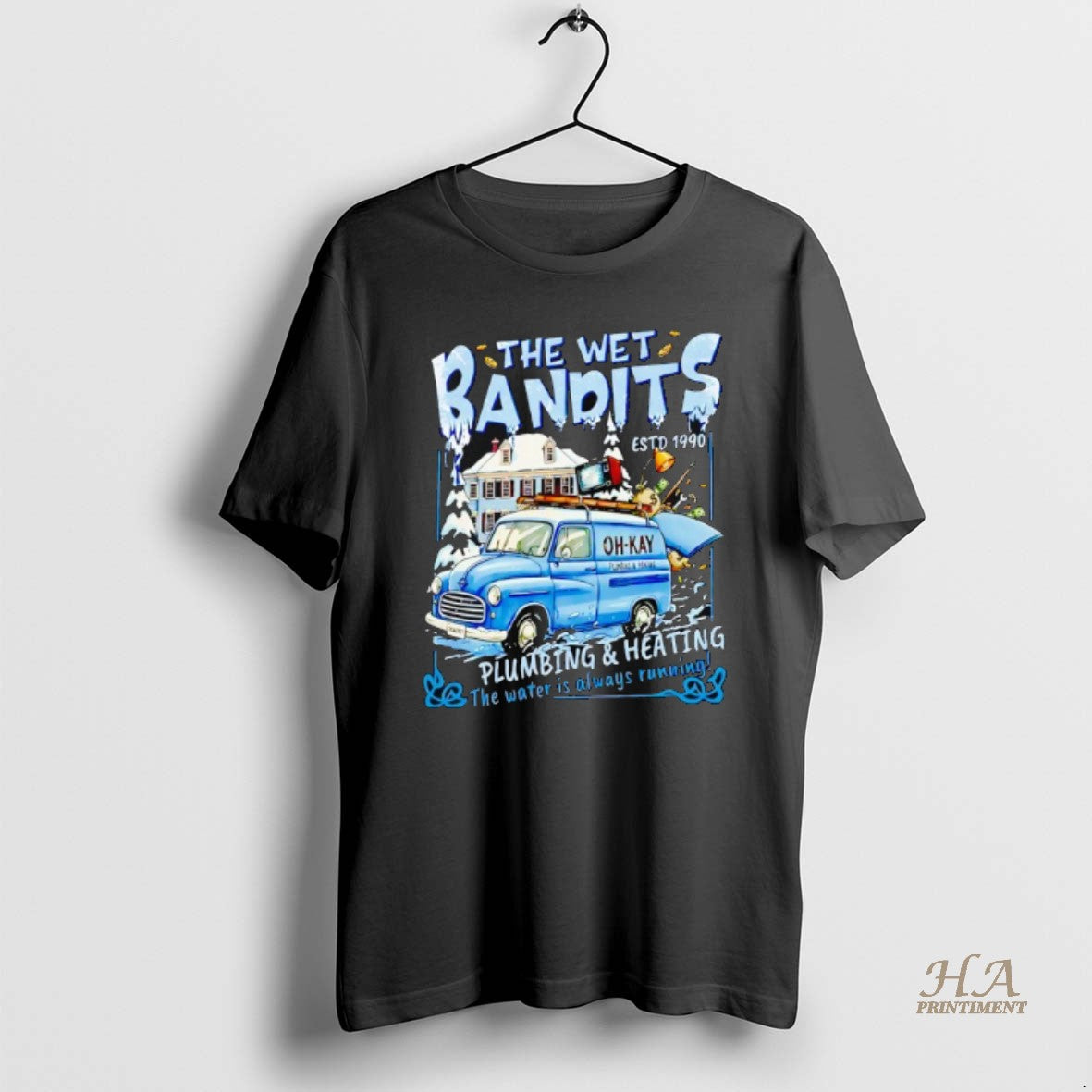 Official The Wet Bandits Plumbing And Heating The Water Is Always Running Estd 1990 T-Shirts, Hoodie, Sweatshirt