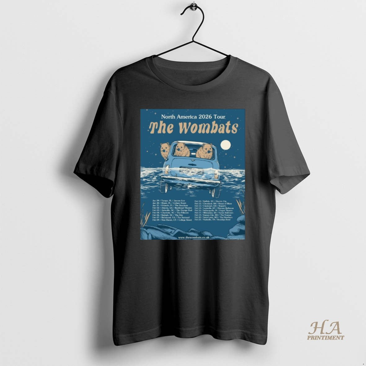 Official The Wombats North America 2026 Tour January 29 February 21 2026 T-Shirts, Hoodie, Sweatshirt | InkNestWear.com