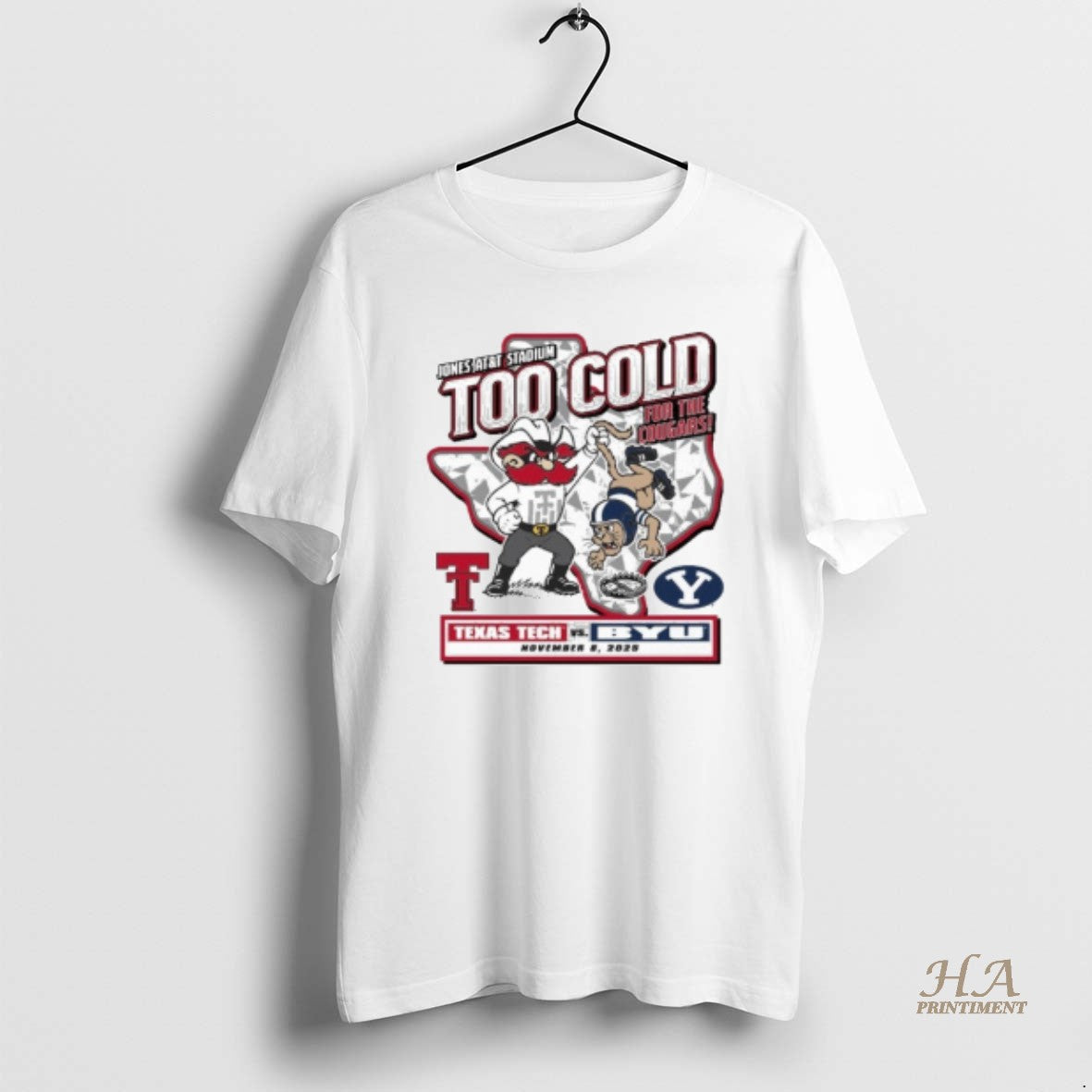 Official Too Cold Gameday Texas Tech Vs Byu November 8 2025 T-Shirts, Hoodie, Sweatshirt | InkNestWear.com