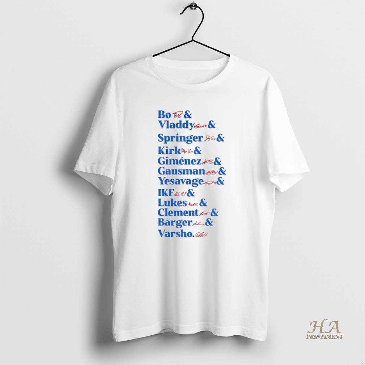 Official Toronto Blue Jays All Team Bo Vladdy Springer Kirk Gimenez Gausman Yesavage Mlb Baseball T-Shirts, Hoodie,...