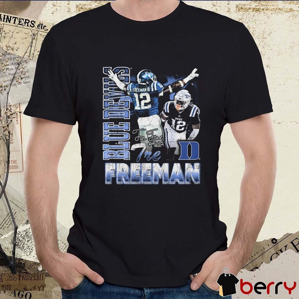 Tre Freeman III Duke Blue Devils Vintage Signature Graphic t-shirt