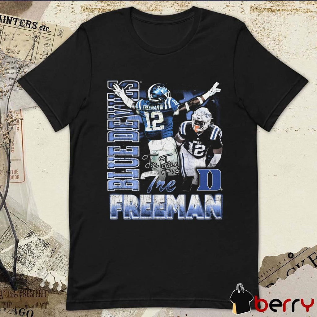 Tre Freeman III Duke Blue Devils Vintage Signature Graphic t-shirt