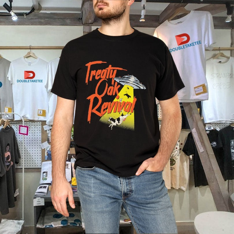 Treaty Oak Revival Abduction UFO Cow Shirts