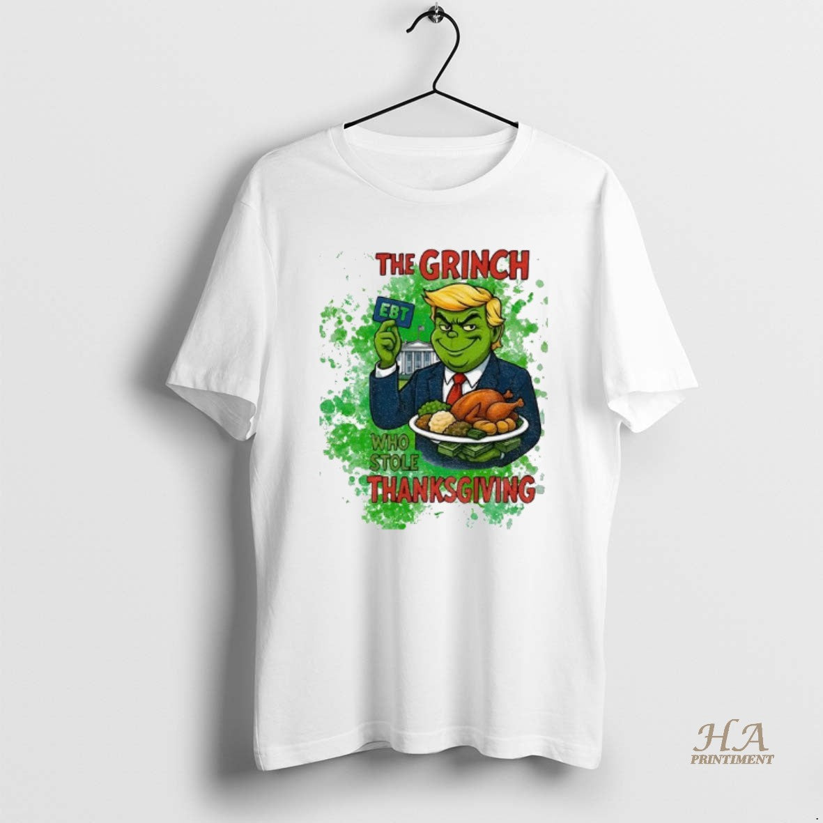 Official Trump X Grinch Who Stole Ebt Thanksgiving Government Shutdown 2025 T-Shirts, Hoodie, Sweatshirt | InkNestWear.com