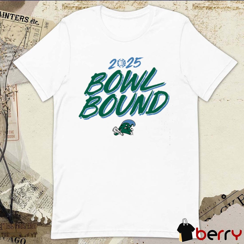 Tulane Green Wave football NCAA 2025 Bowl Bound Season t-shirt