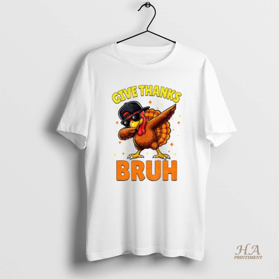 Official Turkey Dabbing Give Thanks Bruh Thanksgiving T-Shirts, Hoodie, Sweatshirt | InkNestWear.com