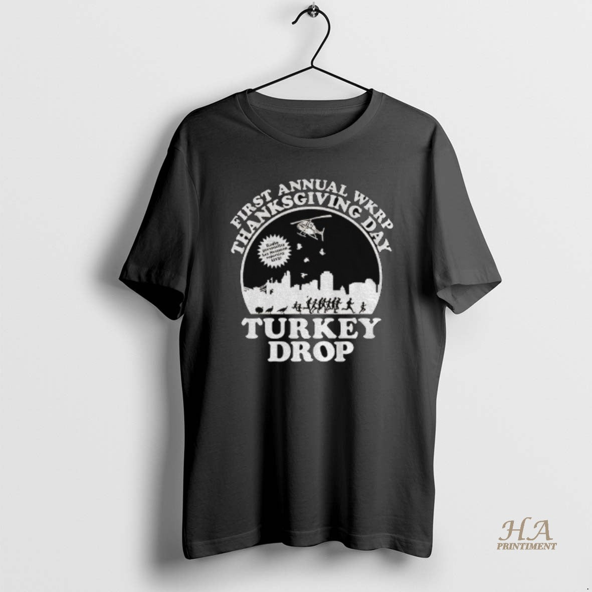 Official Turkey Drop First Annual Wkrp Thanksgiving Day T-Shirts, Hoodie, Sweatshirt | InkNestWear.com