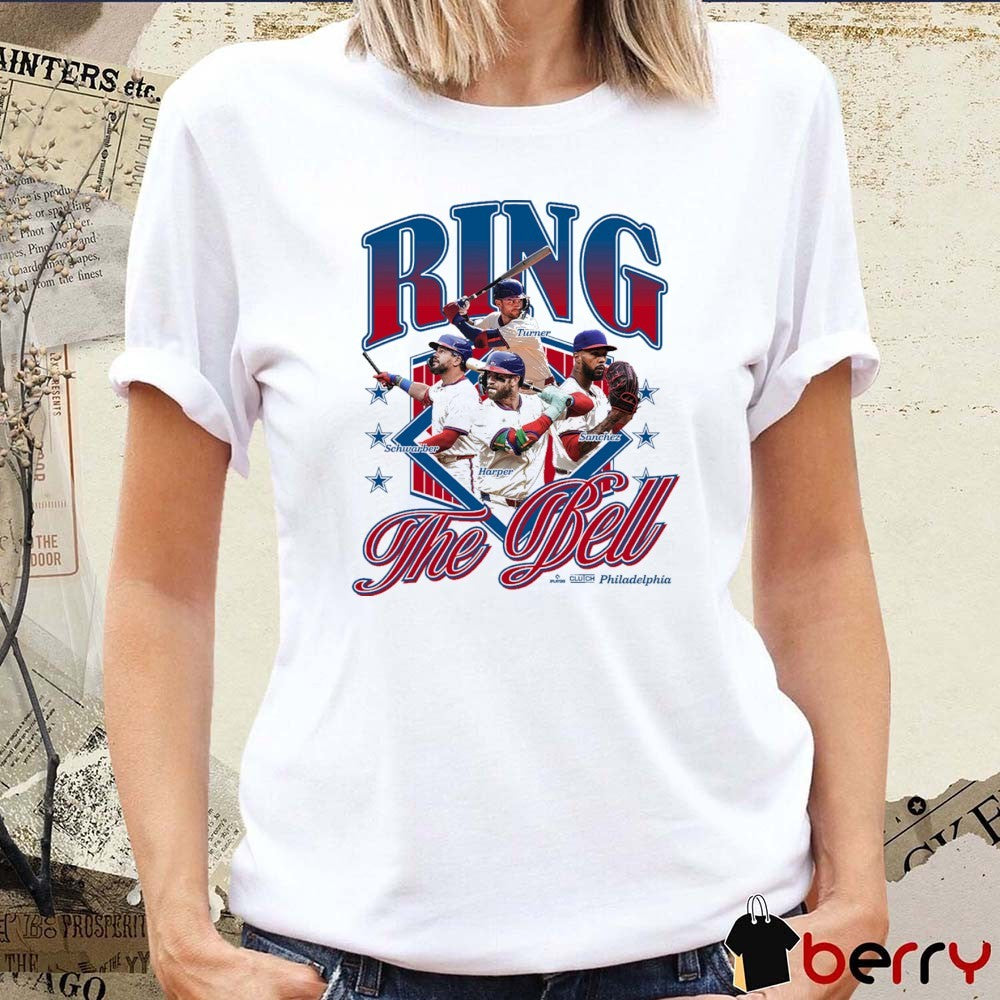 Turner, Schwarber, Harper, and Sanchez Ring the Bell Philadelphia Phillies MLB Graphic t-shirt