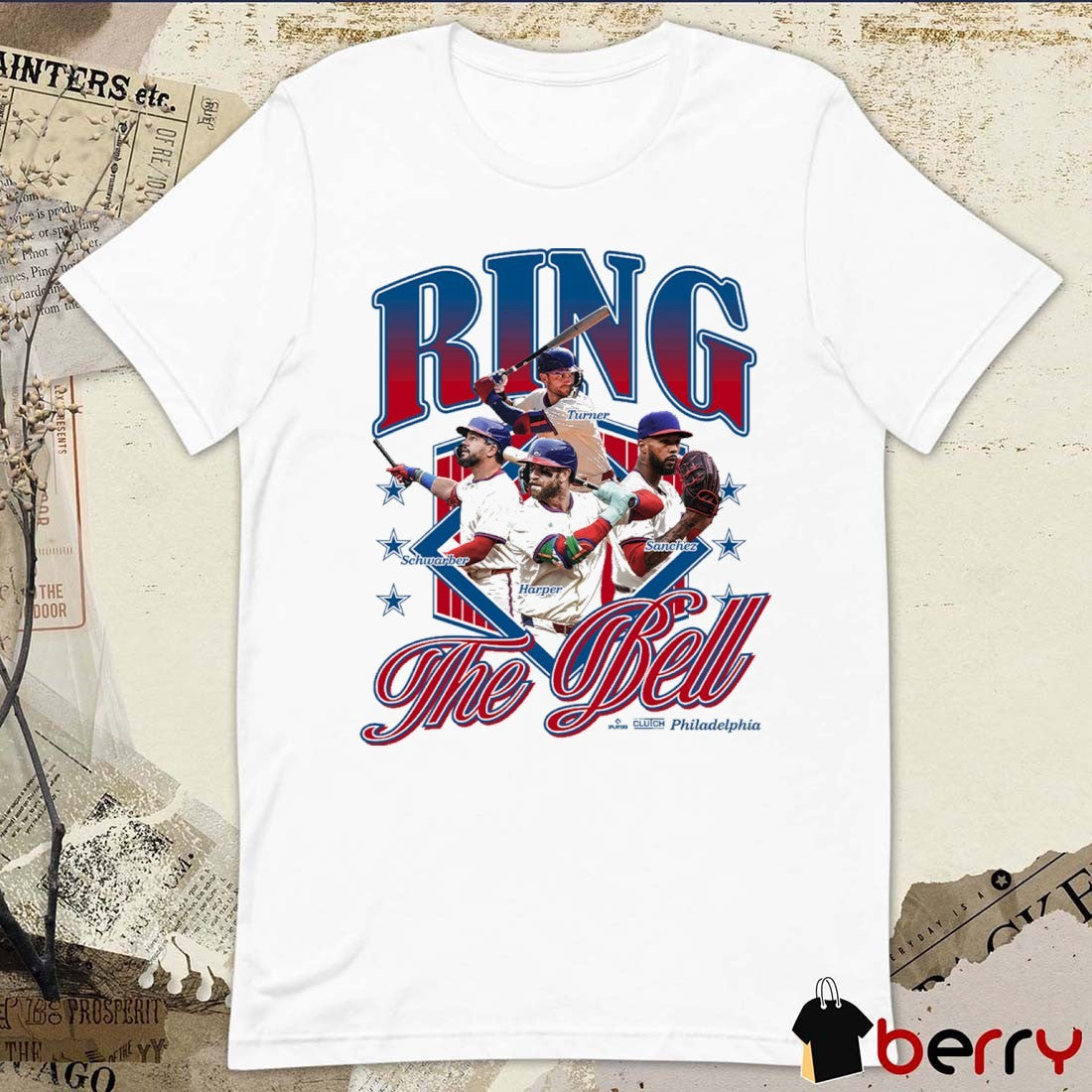 Turner, Schwarber, Harper, and Sanchez Ring the Bell Philadelphia Phillies MLB Graphic t-shirt