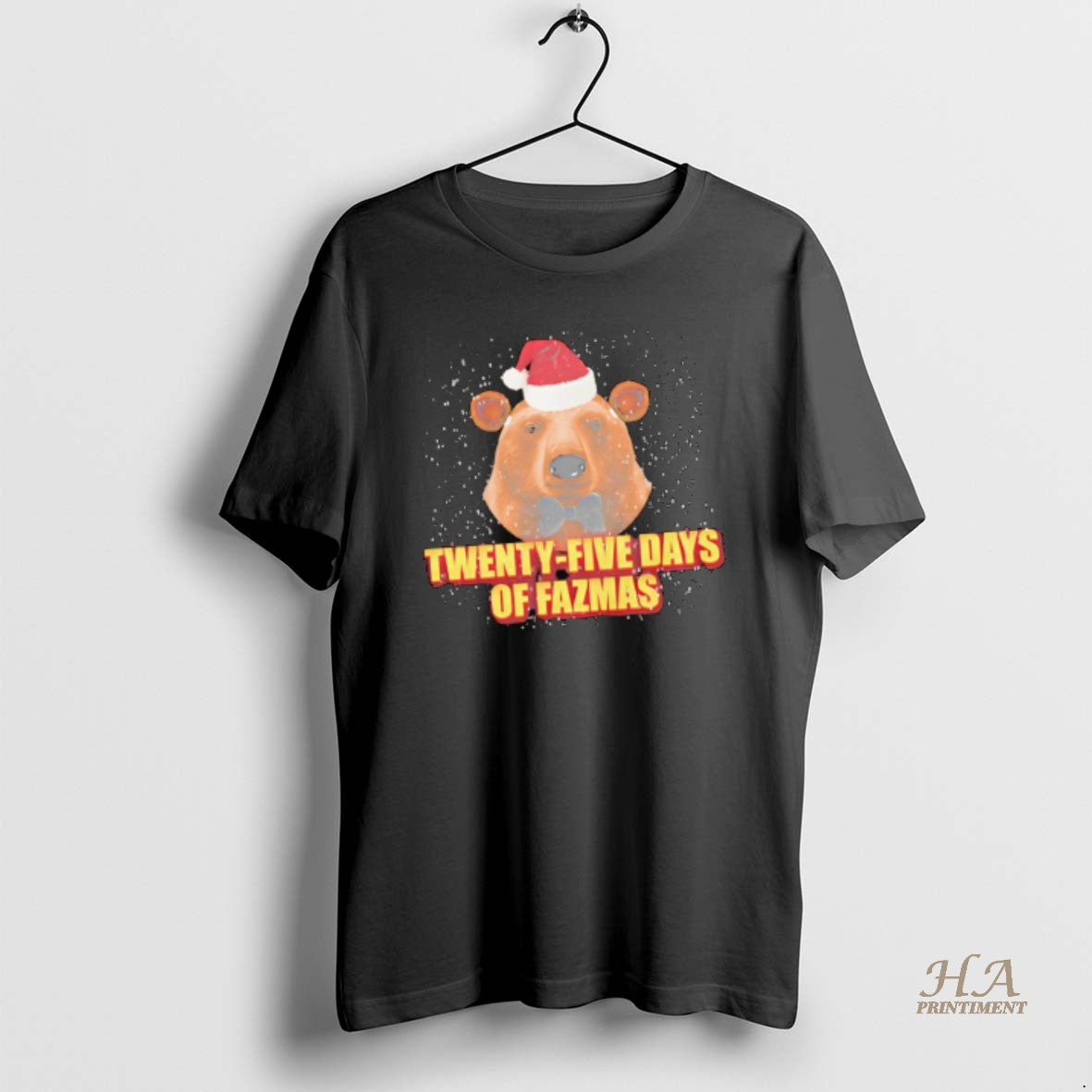 Official Twenty Five Days Of Fazmas Bear Santa Hat Graphic T-Shirts, Hoodie, Sweatshirt | InkNestWear.com