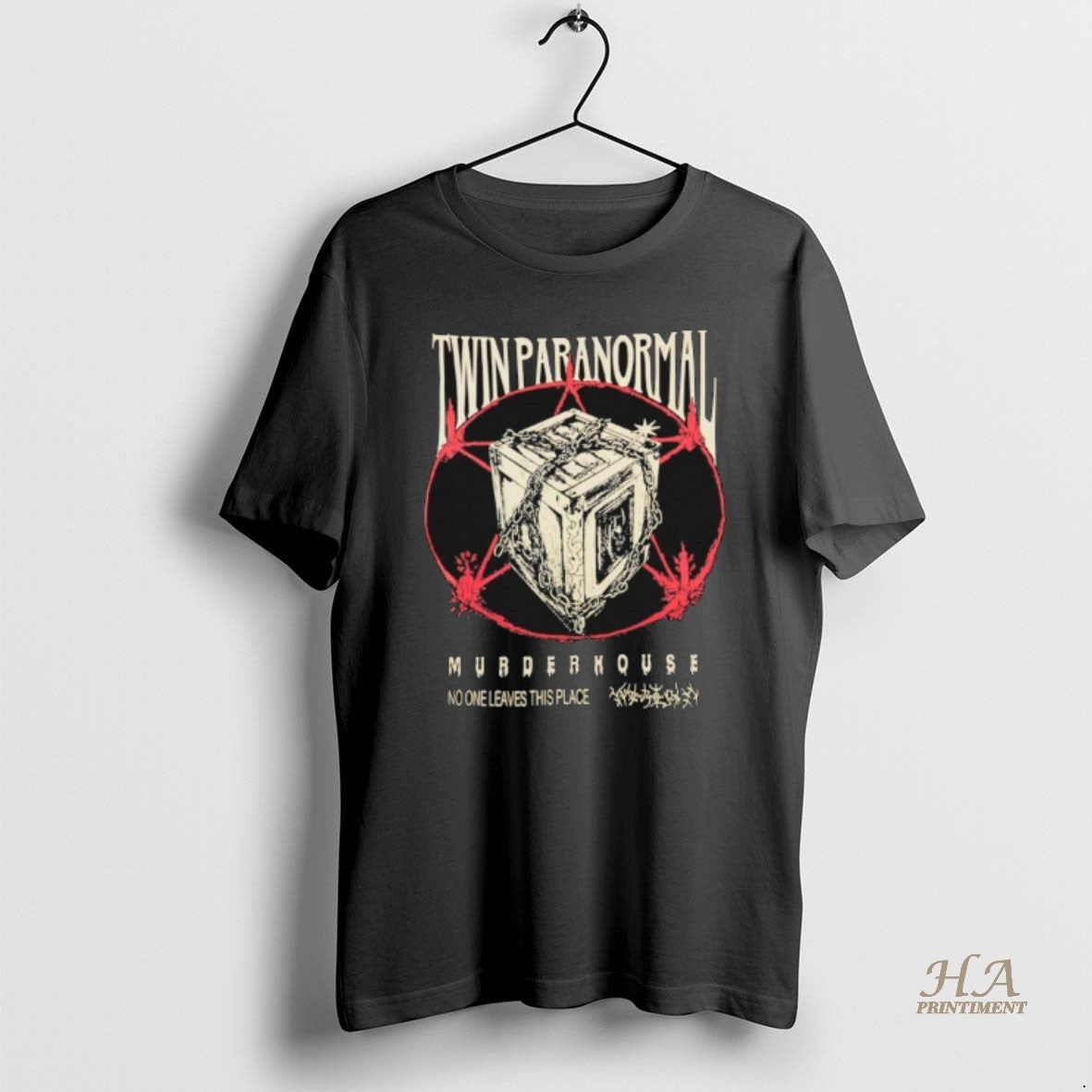 Official Twin Paranormal Murder House No One Leaves This Place Mystery Dybbuk T-Shirts, Hoodie, Sweatshirt | InkNestWear.com