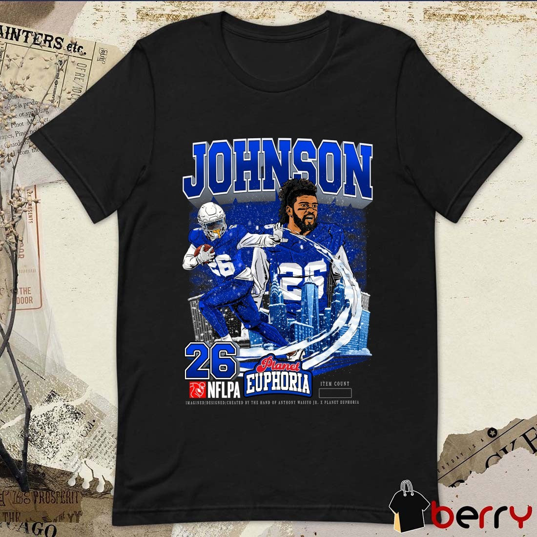Ty Johnson Buffalo Bills NFL 2026 Planet Euphoria Artwork t-shirt